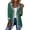 Dark Green, variant on Leopard Denim Jacket for Women Y2K Patchwork Button Cardigan Coats Fashion Fall Tops Light Gray L
