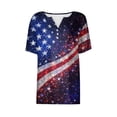 thumbnail image 6 of MEICHEN Women's Summer Printed Tops Short Sleeves Blouse Tops Women's Blouse Short Sleeve T Shirt V Neck T Shirt, 6 of 6