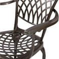 thumbnail image 4 of Kinger Home Chaises de Patio Extérieures en Aluminium Moulé en 2 Pièces, Chaises de Patio, Sièges de Patio, Chaises pour l'Extérieur, Design Tissé, Résistant à la Rouille - Bronze, 4 of 6