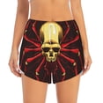 thumbnail image 2 of Xecao Red Skull Spider for Double-layer Running Short for Women, Perfect for Gym, Tennis, and More, Featuring a Convenient Pocket-Large, 2 of 7
