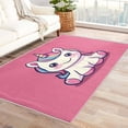 thumbnail image 1 of Unicorn Rugs for Girls Bedroom - 5x8 Rug - Unicorn Rug - Cute Cartoon Fantasy Animal Area Rug - Girls Kids Kawaii Rugs - Pink Carpet, 1 of 7