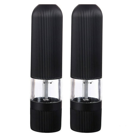

Salt And Pepper Grinder Set - Refillable Stainless Steel Shakers With Adjustable Coarse Mills - Enjoy Your Favorite Spices Fresh Ground Pepper Himalayan Or Sea Salts