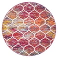 thumbnail image 3 of Unique Loom Trellis Frieze Collection Area Rug - Rounded (5' Round Multi/Black), 3 of 7