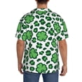 thumbnail image 5 of Gaeub Leopard print St. Patrick's Day Men's Lapel Short Sleeve Shirt, Relaxed Fit Shirt, Soft and Breathable for Outdoors Party Travel - XX-Large, 5 of 7
