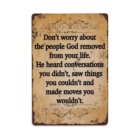 Don't Worry, God Can Hear You Tin Sign Vintage Metal Poster Living Room Bar Man Cave Home Wall Art Decor 8x12inch