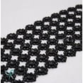 thumbnail image 2 of Diamond Flower Shape Mesh Wrap Roll Faux Rhinestone Crystal Ribbon 4" x 10 yards (30 ft) … (Black), 2 of 2
