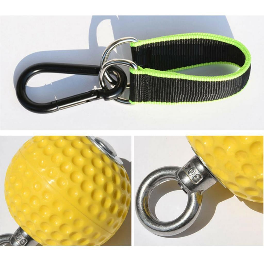 DimyFew 2x Solid Pull Up Balls Finger Hands Grip Power Wrist Strength Trainer Ball Strap