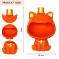 thumbnail image 3 of Adorno De Almacenamiento Para Gatos Estatua de resina con forma de gato de la suerte, adorno de almacenamiento para llaves de entrada, decoración de escritorio de estudio (G), 3 of 7