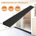 thumbnail image 6 of Threshold Ramps for Doorways Self-Adhesive Rubber Ramps for Door Threshold Rubber Door Threshold Ramp for Wheelchair Stroller Scooter Reducer Ramp (Black, 3” Wide x 6.6' Long), 6 of 8