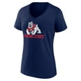 thumbnail image 2 of Women's Navy Fresno State Bulldogs Campus V-Neck T-Shirt, 2 of 3