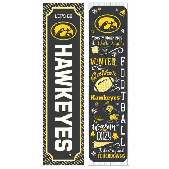 Iowa Hawkeyes 47" Double Sided Winter Leaner Fan Sign