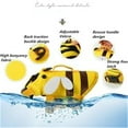 thumbnail image 5 of HQREA Dog Life Jacket with Rescue Handle Adjustable Bees High Buoyancy Swimwear for Dachshund, 5 of 6