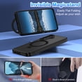 thumbnail image 3 of CASEFIV for Samsung Galaxy S25 Case,with Magnetic Invisible Stand [Military Drop Protection] [Compatible with MagSafe] Shockproof Slim Translucent Anti-Slip,Black, 3 of 8