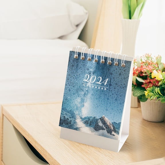 Fanshiluo Calendar 2024 Planner-12Months,Desk Calendar,Standing Flip Calendar2024 (Mini) Use For Offices,School,Home.