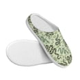 thumbnail image 3 of Fotbe Green Snake Pattern Women's Fuzzy Curly Fur Memory Foam Loafer Slippers Indoor Outdoor Slippers Winter Home Shoes-44/45, 3 of 7