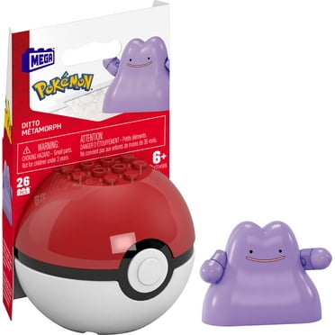 MEGA Pokemon Building Toy Kit Ditto (26 Pieces) with 1 Action Figure and Ball for Kids