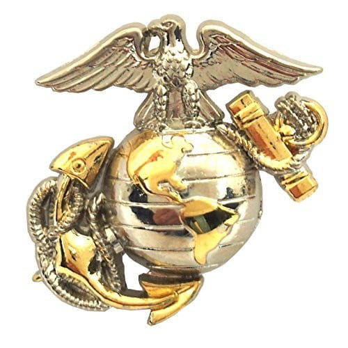 GOLD and Silver All Metal Sign 16" x 16" US Marine CORPS EGA 