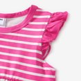 thumbnail image 6 of Peppa Pig Toddler Girls 2pcs Watermelon Graphic Ruffle Stripe Dress Tee with Leggings Bike Shorts Set Size 2-6, 6 of 8