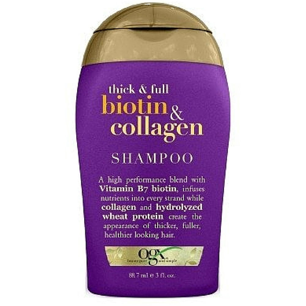 OGX Thick & Full Biotin & Collagen Shampoo 3 oz (Pack of 2) Walmart