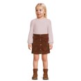 thumbnail image 3 of Wonder Nation Toddler Girl Waffle Knit Top and Corduroy Skirt Set, 2-Piece, Sizes 12M-5T, 3 of 10