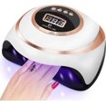 thumbnail image 1 of Lámpara de uñas de gel UV de 180 W, secador de uñas inteligente, lámpara de curado de esmalte de uñas, con 4 temporizadores (10/30/60/99 s), pantalla LCD, 1 of 5