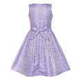 thumbnail image 3 of Girls Dress Purple Bow Tie Jacquard Fit And Flare Princess 5, 3 of 6