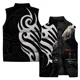 thumbnail image 2 of Chalecos para hombres de moda e informales, con algodón añadido y ropa gruesa para hombres que se mantiene abrigado del frío, chaleco con estampado de guerreros del siglo pasado, 2 of 5