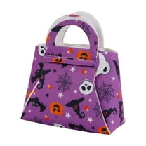 Uxgjfwu Halloween Candy Bags Personalized Pumpkin Tote Trick or Treat Bags for Kids, Reusable Party Favors Spooky Decorations Supplies