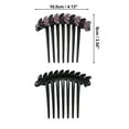 thumbnail image 2 of Unique Bargains 1 Pc Women Portable Hair Insert Combs for Straight Wavy Curly Hair Purple Resin Rhinestone, 2 of 3