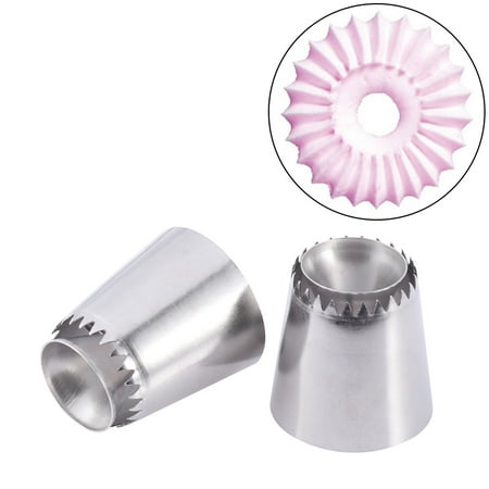 

2 Pcs Cake Decorations Icing Piping Nozzles DIY Food Tips Cookie