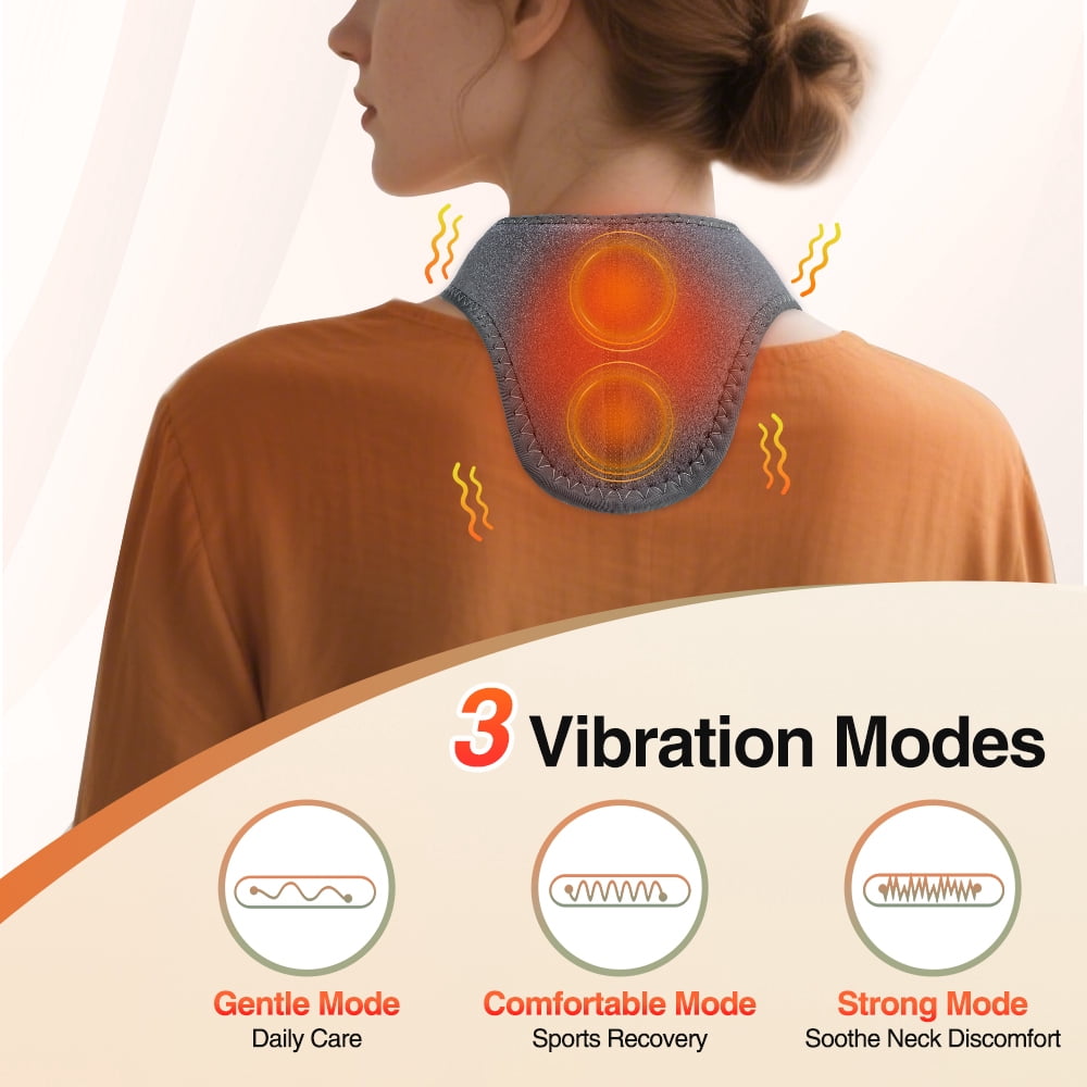Cordless Heating Pad for Neck and Shoulder, Heated Neck Wrap with 1800mAh Battery, Soothing Neck Warmer, Fast Heating Neck Support for Office Relaxation