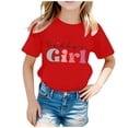thumbnail image 1 of TZEWGL Hauts pour Fille Garçon Imprimé Col Rond Manches Courtes Blouse d'Été Ample pour Nouveau-Nés Taille 8-10T, 1 of 5