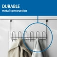 thumbnail image 5 of Mainstays Over-the-Door 6-Hook Rack, Hanging Storage for Towels, Robes, No Drilling, Matte Black, 5 of 10