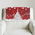 thumbnail image 2 of TSOVTHRID Recliner Headrest Cover PU Sofa Headrest Protector for Furniture Slipcover Christmas Decor 17x27in Non Slip Head Rest Cover for Living Room, Christmas Tree Baubles Music Note Print, 1 PCS, 2 of 7