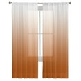 thumbnail image 3 of Burnt Orange Ombre Sheer Curtains 72 Inches Long 2 Panels Set, Window Sheer Curtains for Living Room/Bedroom, Farmhouse Orange Gradient Modern Abstract Art Light Filter Rod Pocket Curtain 52''x72''x2, 3 of 7