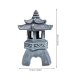 thumbnail image 2 of BESTYASH 1Pcs Grey Resin Court Lantern Shape with Solar Post Light for Rock Garden Decorations, 2 of 6