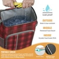 thumbnail image 2 of Vintage Checkered Cooler Backpack - 20L Insulated Soft Cooler Bag with Long-Lasting Cold Retention for Camping, 2 of 5