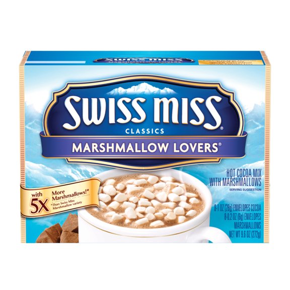 Swiss Miss Marshmallow Lovers Hot Cocoa Mix, 1 oz. & 0.2 oz. 8-Count
