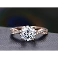 thumbnail image 3 of Artdeco 1.25 Carat Infinity Moissanite and Diamond Engagement Ring in Rose Gold, 3 of 5