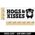 thumbnail image 2 of Hogs and Kisses Hugs Pig Teacher Student School Self-Inking Rubber Stamp Ink Stamper - Red Ink - Small 1-1/2 Inch, 2 of 7