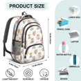thumbnail image 5 of Highland Cow and Flower Print Cute School Backpack Bag with Padded Back and Adjustable Shoulder Straps 16.9 X 12.6 X 5.9 Inches, 5 of 5