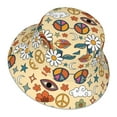 thumbnail image 3 of Bingfone Mushrooms And Rainbows Peace Bucket Hat For Men Women,Packable Reversible Printed Sun Hats,Fisherman Outdoor Travel Hiking Beach Caps, 3 of 9
