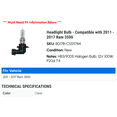thumbnail image 2 of Headlight Bulb - Compatible with 2011 - 2017 Ram 3500 2012 2013 2014 2015 2016, 2 of 2