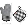 thumbnail image 5 of Manoplas de horno, manoplas de silicona antideslizantes resistentes al calor, soportes para ollas para barbacoa, cocina (gris) JFHHH pequeña, 5 of 5