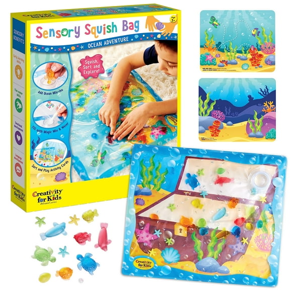 Sensory Squish Bag Creativity para niños Ocean Adventure de 3 a 5 años o más