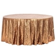 thumbnail image 1 of 1 Pc, Glitz Sequins 120" Round Tablecloth - Copper For Party & Event Decor, 1 of 1