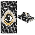 thumbnail image 7 of SKYSONIC 3 Pack Towel Geometric Eyes Cotton Bath Towel Set (1 Bath Towel, 1 Hand Towel, 1 Washcloth) for Bathroom, Super Soft and Quick Dry Towels, 7 of 7