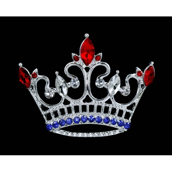#16125RWB - Kings Point Crown Pin - Red White and Blue