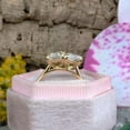 thumbnail image 2 of solitaire jewels 3TCWPea and Emerald Cut Moissanite Toi Et Moi Engagement Ring For Women, 14K Yellow Gold, 2 of 6
