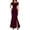 Wine_002, variant on HJYCHN Women's Elegant Wrap Bodycon Party Dress with Short Sleeve Round Neck and Hem Slit Design for Daily Wear M